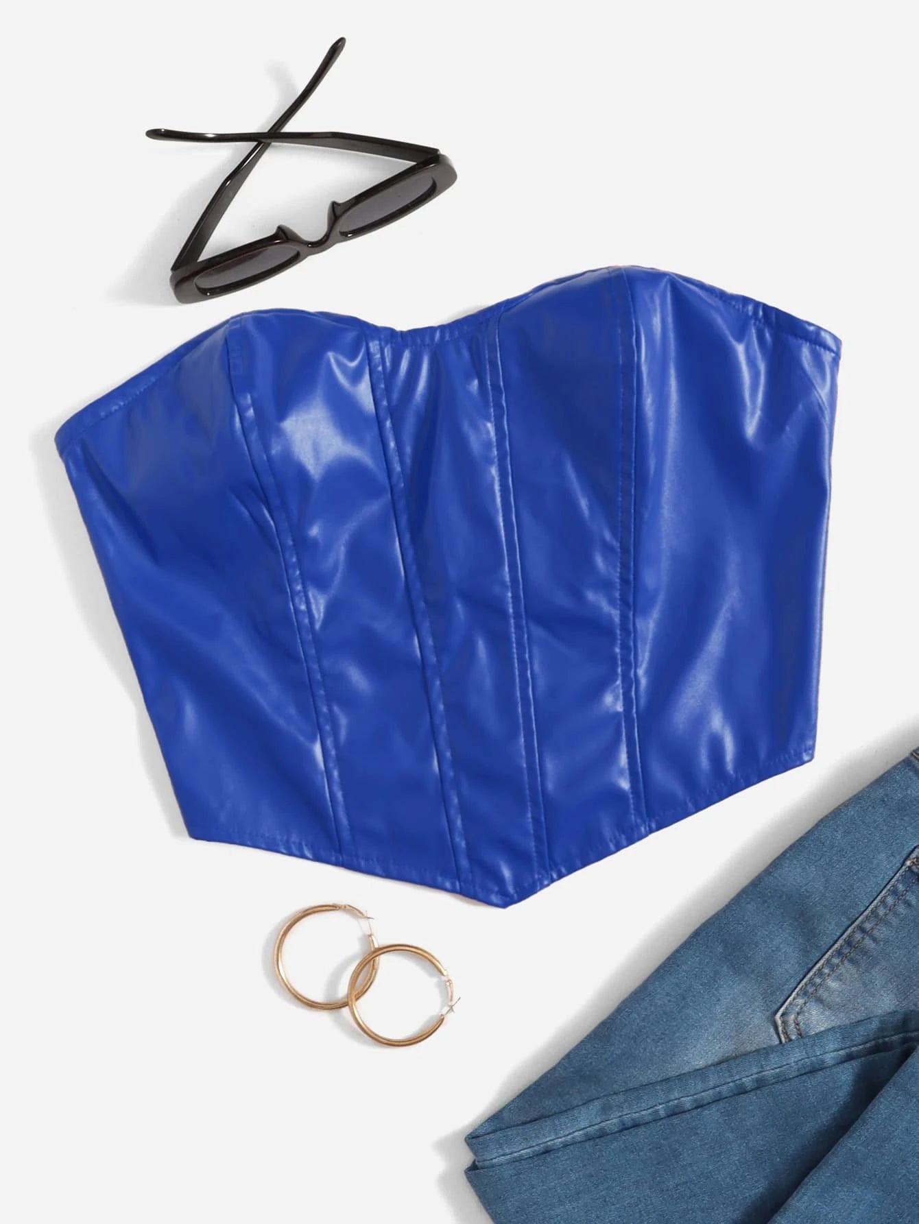 Top straple de cuerina colores