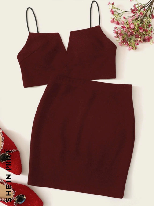 conjunto de falda y top