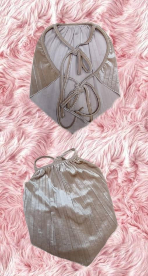 Top en Corte v de terciopelo DA