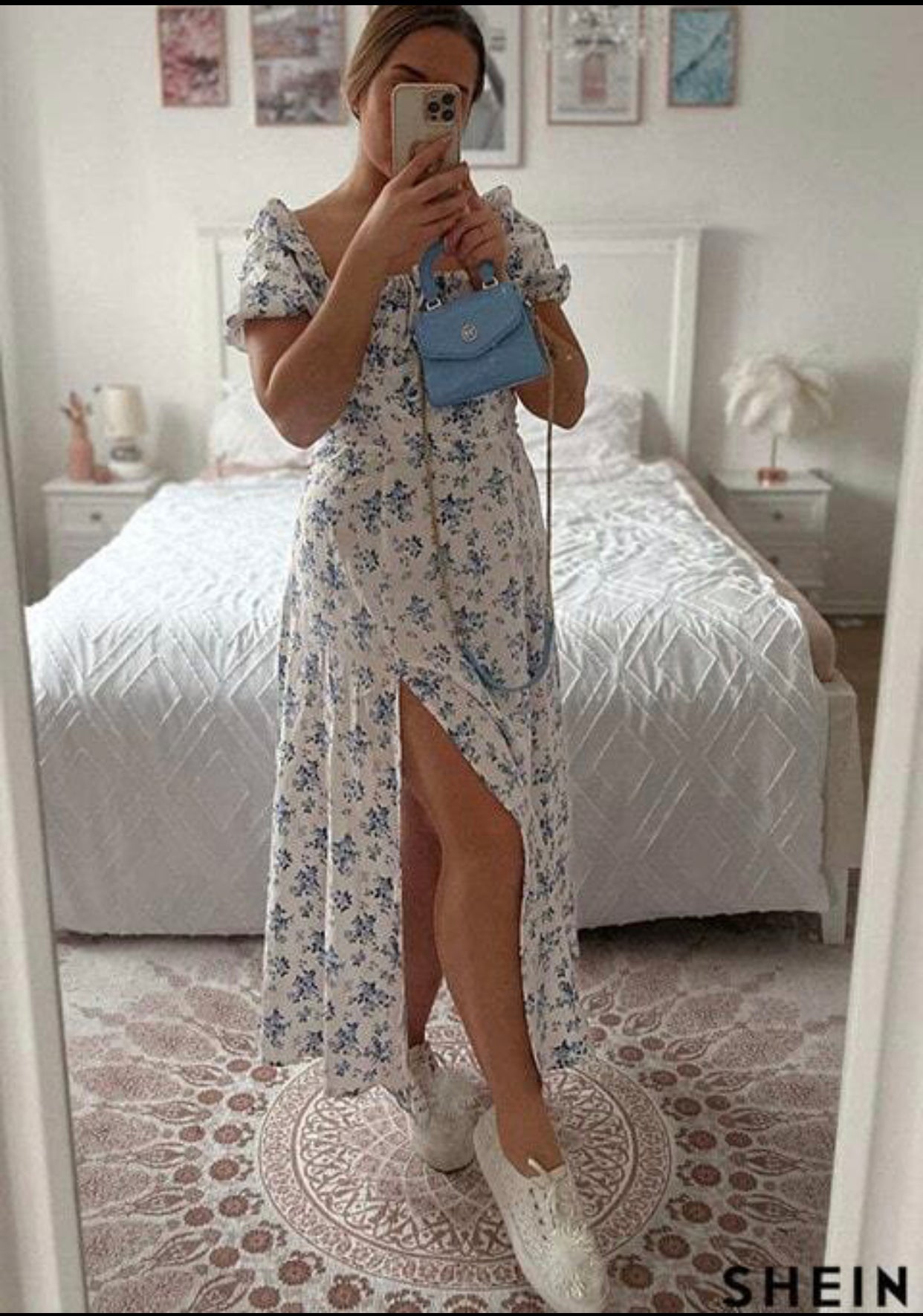 Vestido floral largo