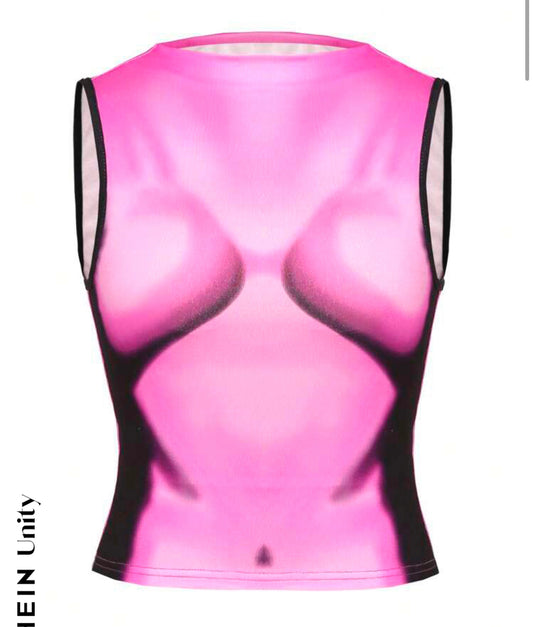 Top silueta fucsia