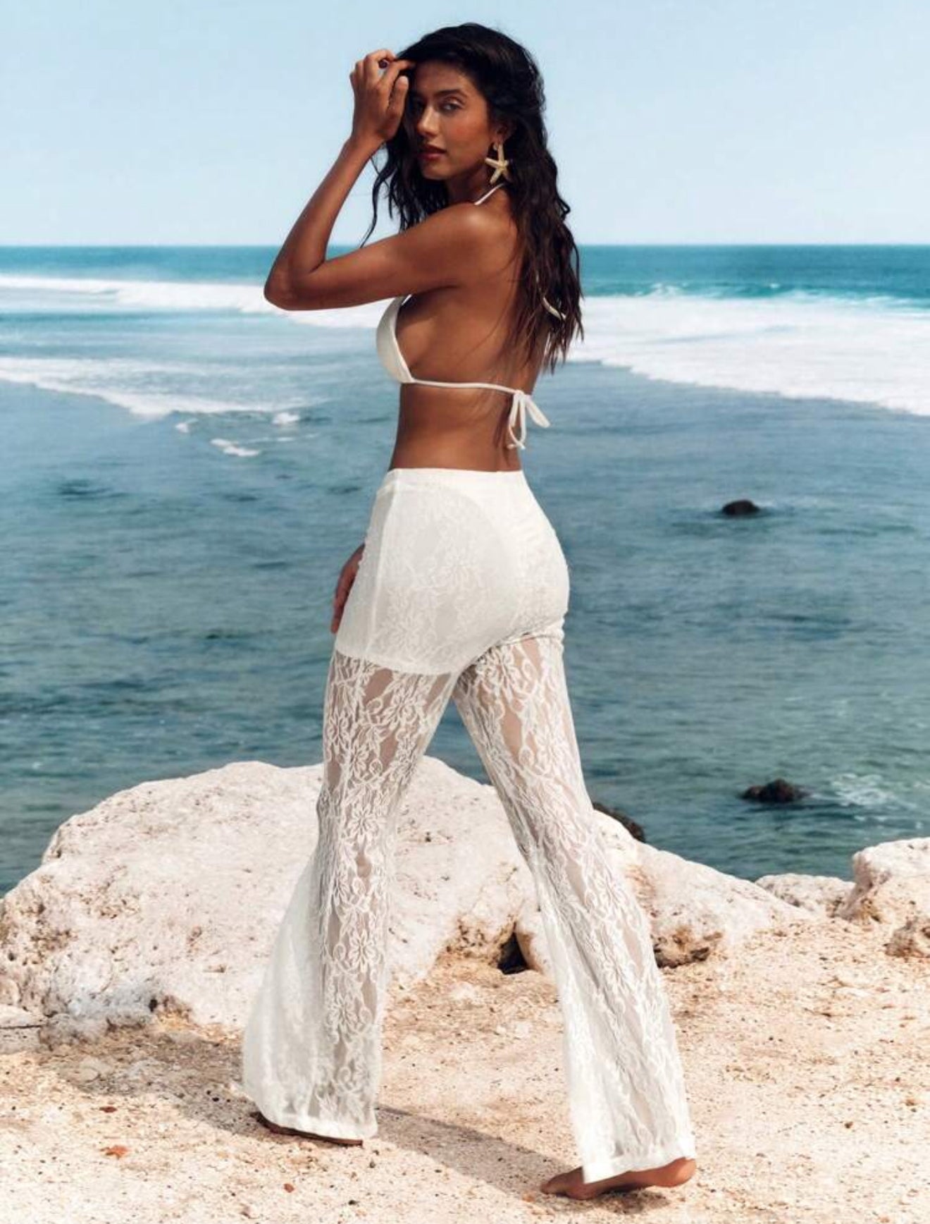 Pantalón de encaje