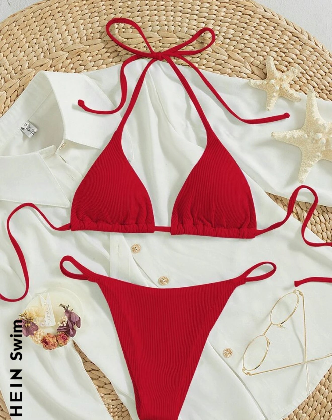 Traje de baño básico rojo