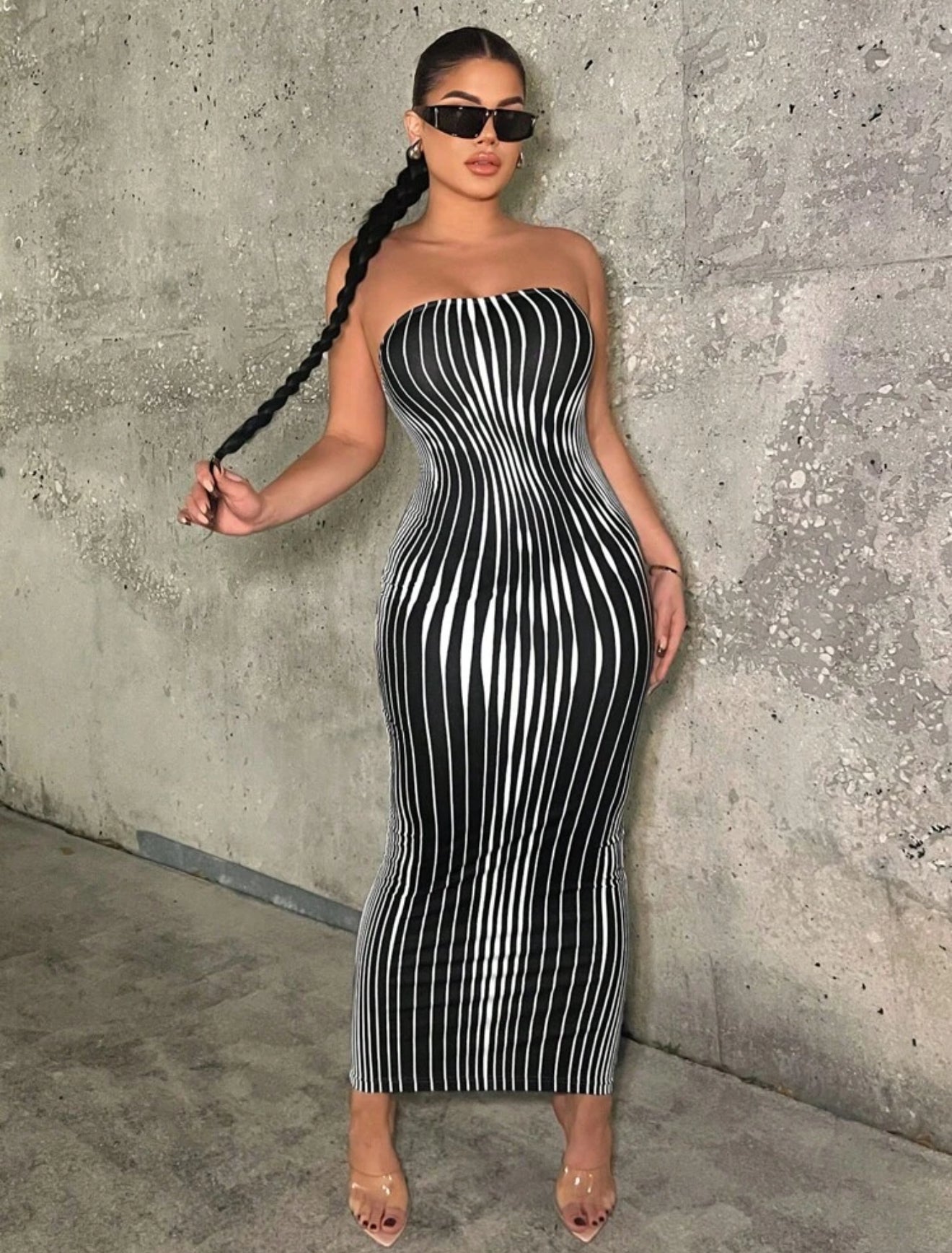 Vestido de líneas