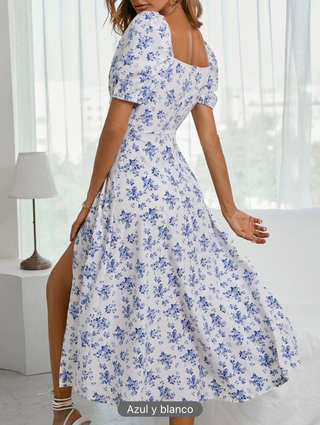 Vestido floral largo