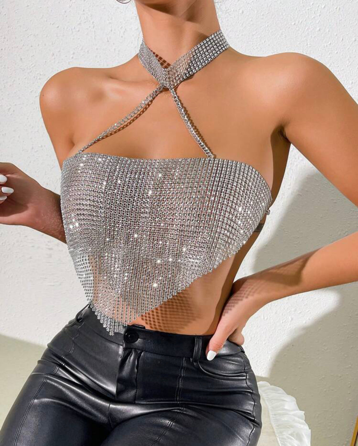 Top Cristal cuello