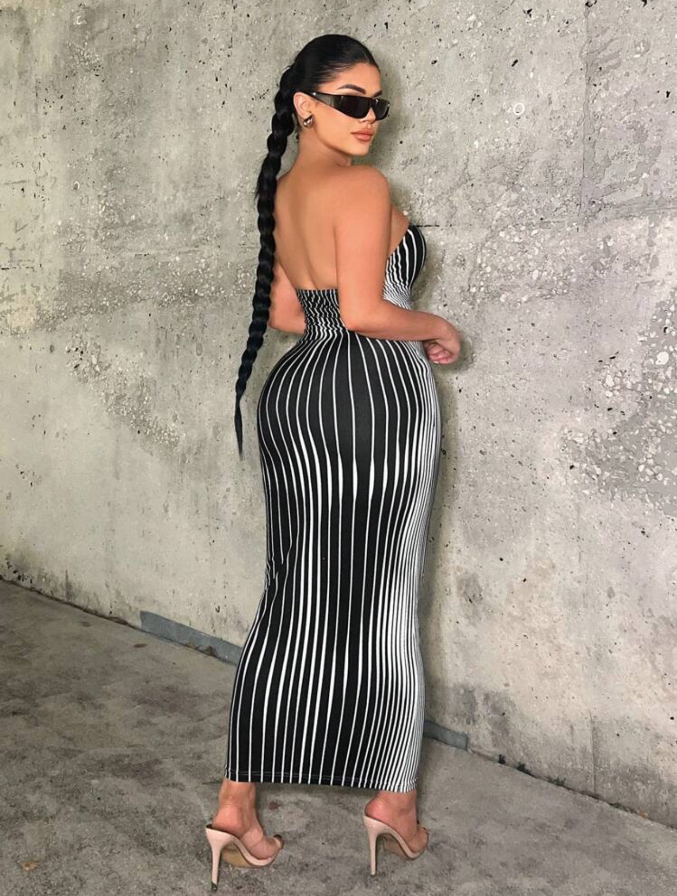 Vestido de líneas