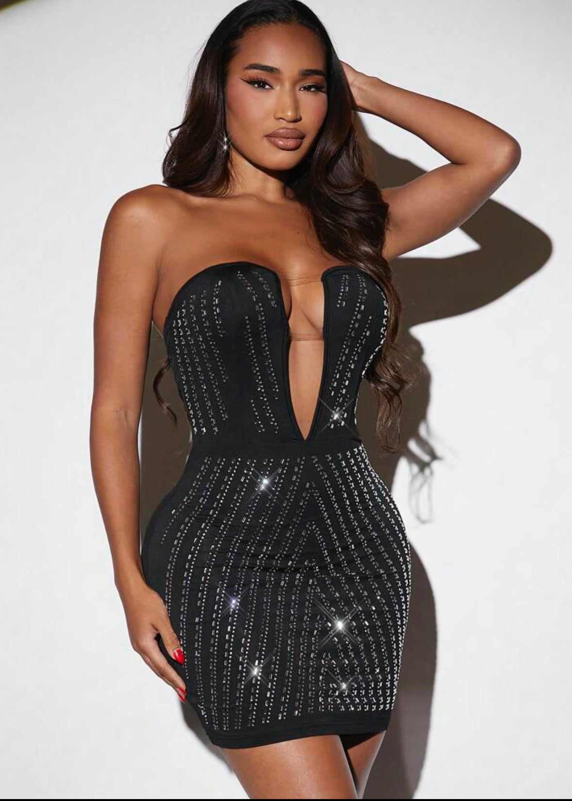 Vestido ajustado con cristales