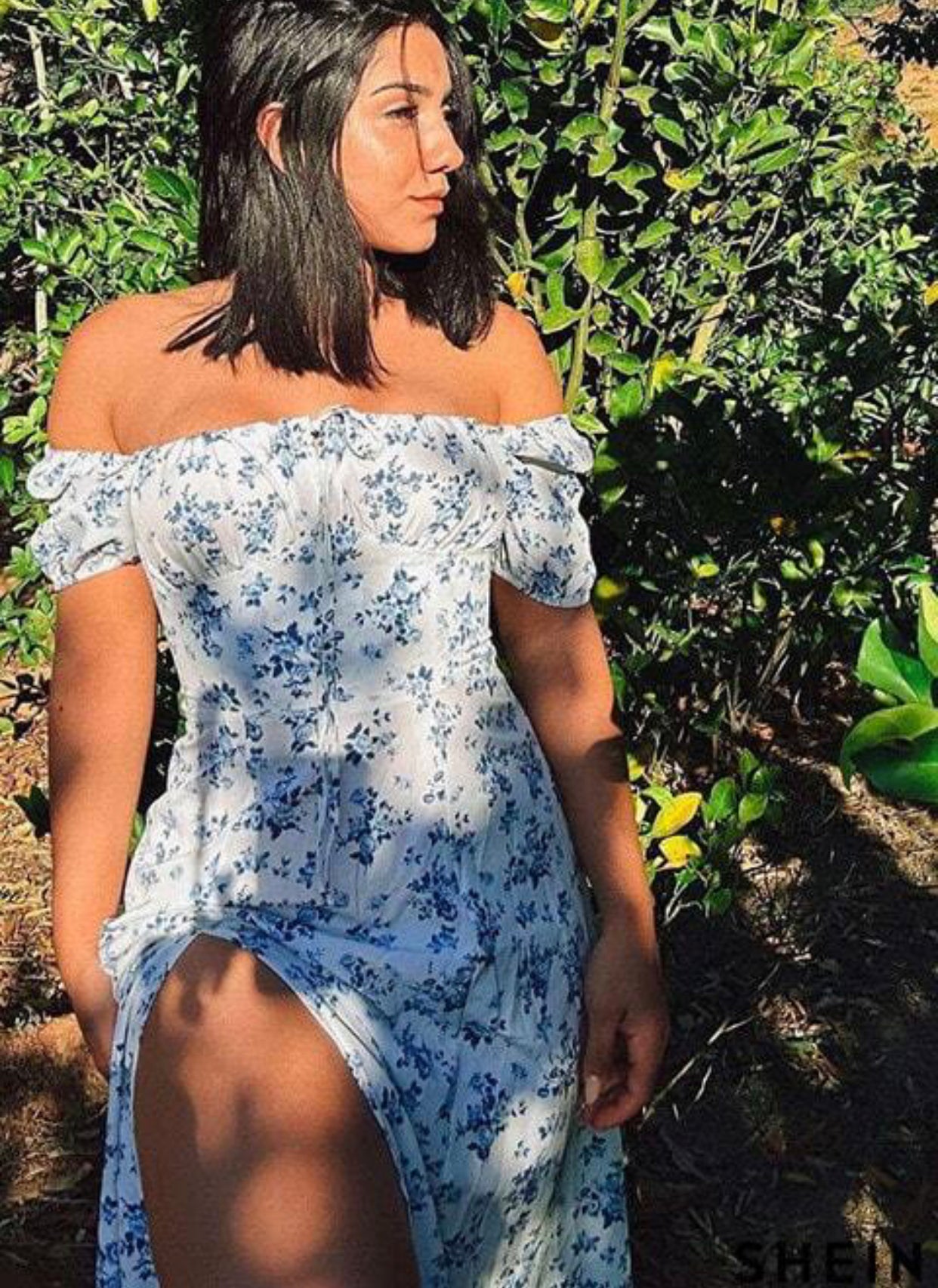 Vestido floral largo