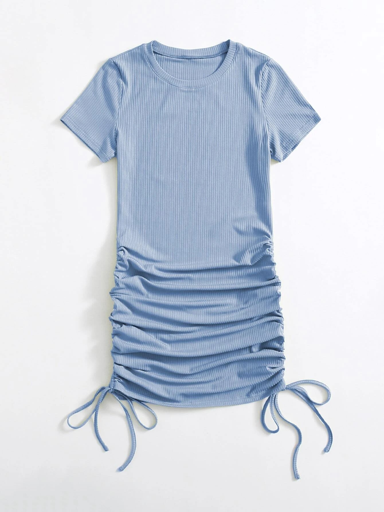 Vestido canale con ruches a los lados