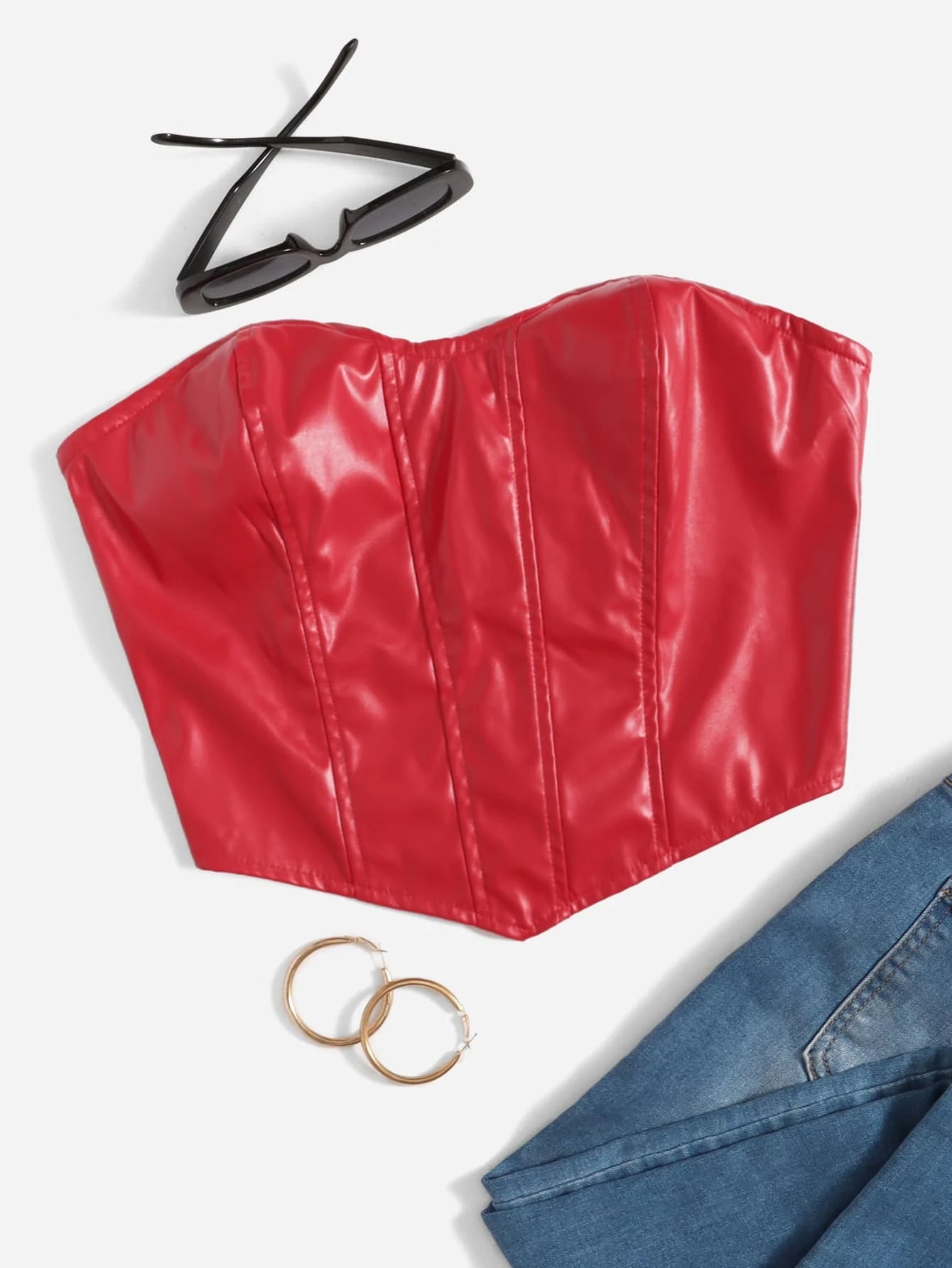 Top straple de cuerina colores
