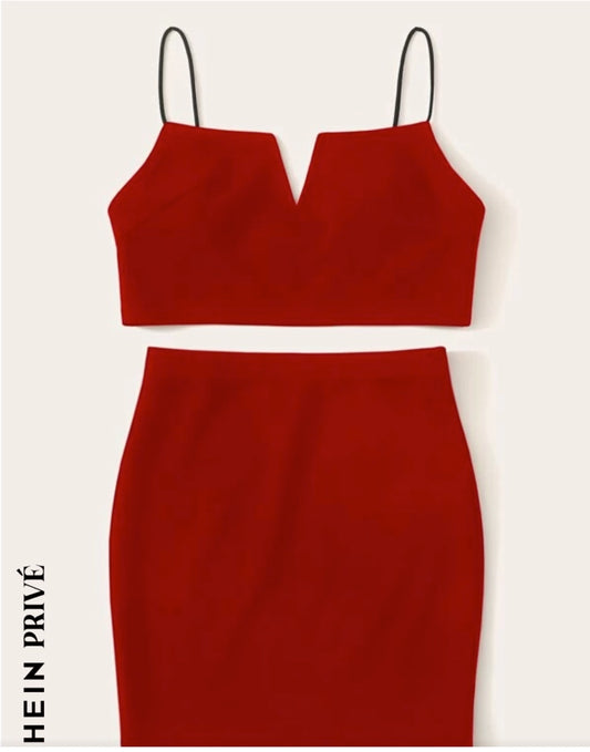 conjunto de falda y top