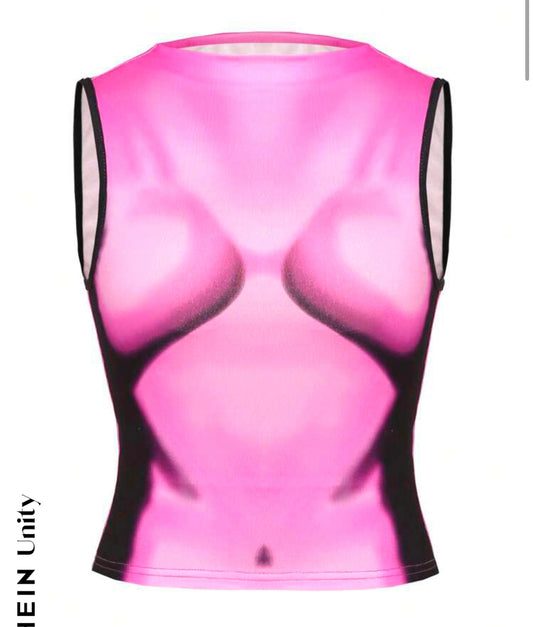 Top silueta fucsia