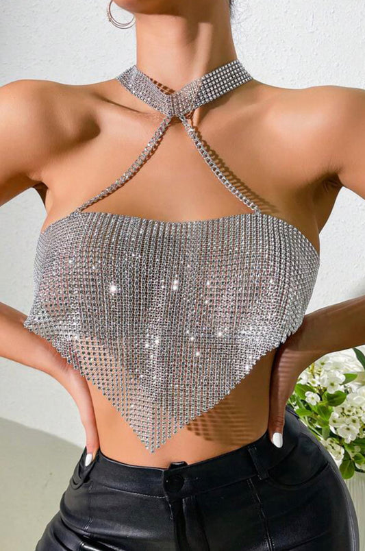 Top Cristal cuello