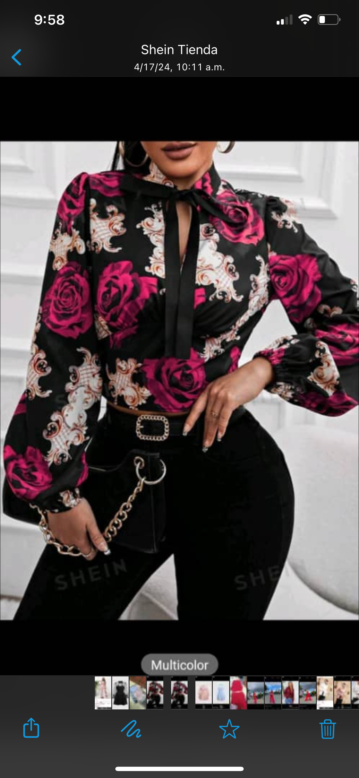 Blusa con estampado floral