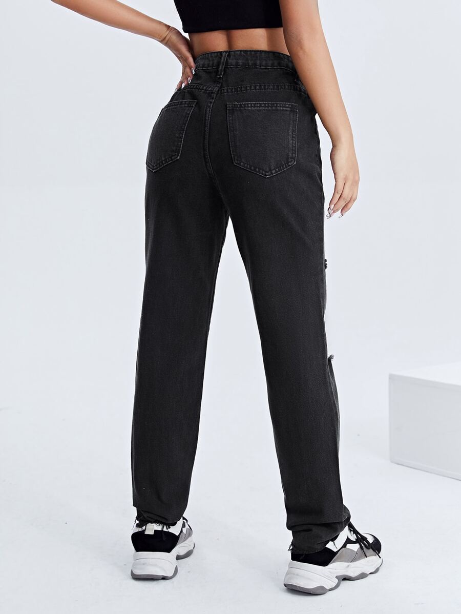 High Waist Cut-out jean